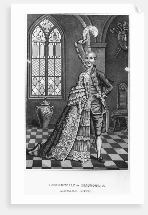 Print of Charles Genevieve Louis Auguste Timothee d'Eon de Beaumont in Women's and Men's Clothing by Anonymous