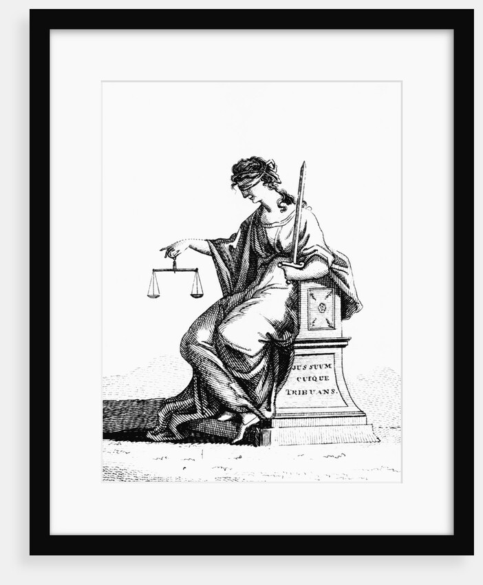 Engraving of Personification of Justice (1778) by Anonymous