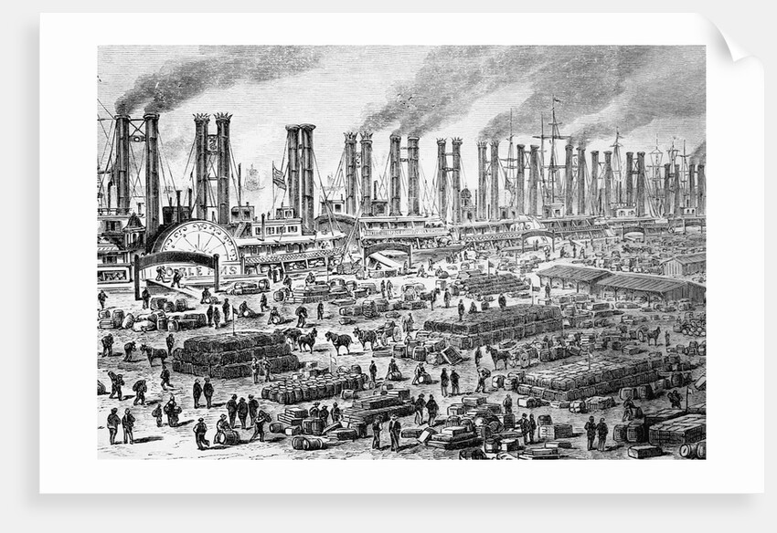 Steamboats at Port of New Orleans by Anonymous