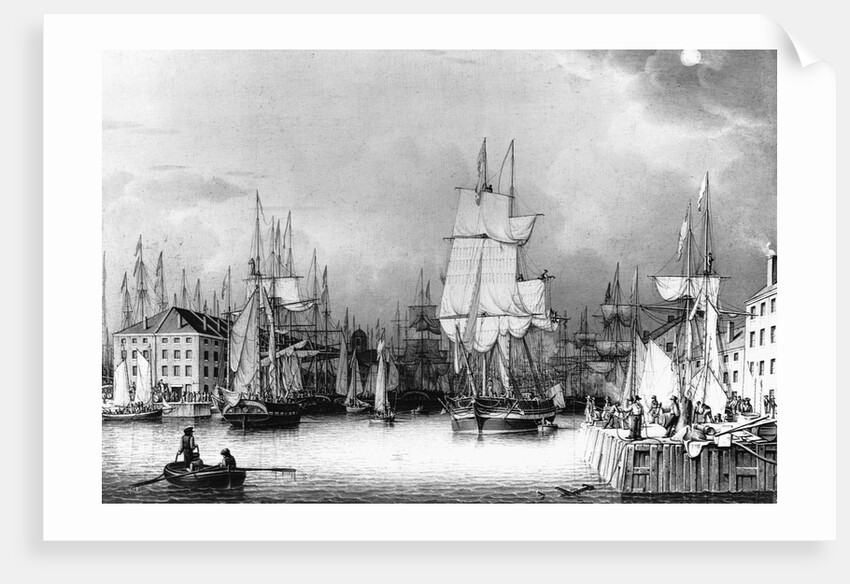 Ships in Boston Harbor by Robert Salmon