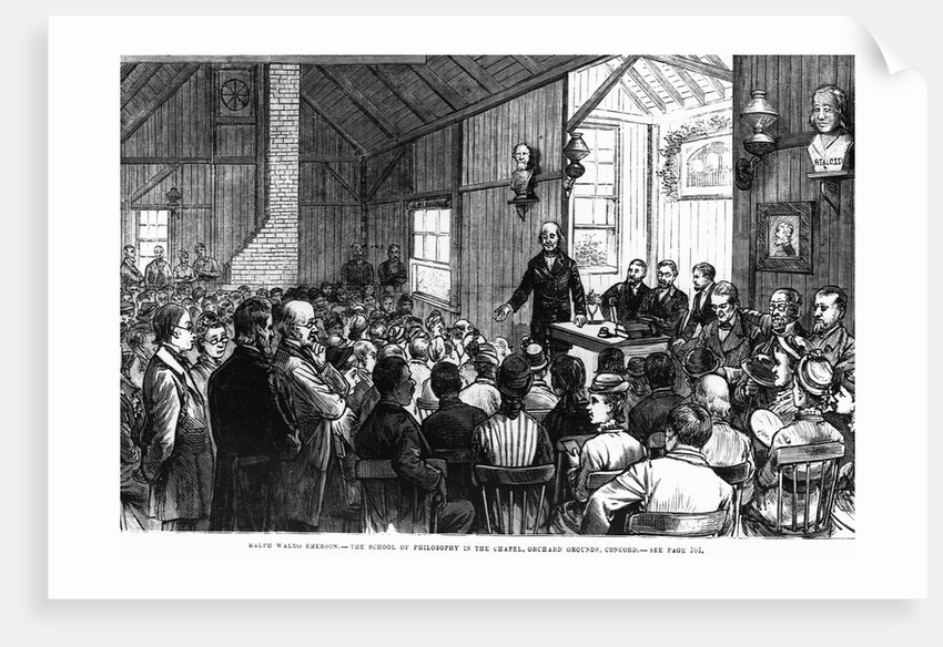 Emerson Lecturing in Concord by Anonymous