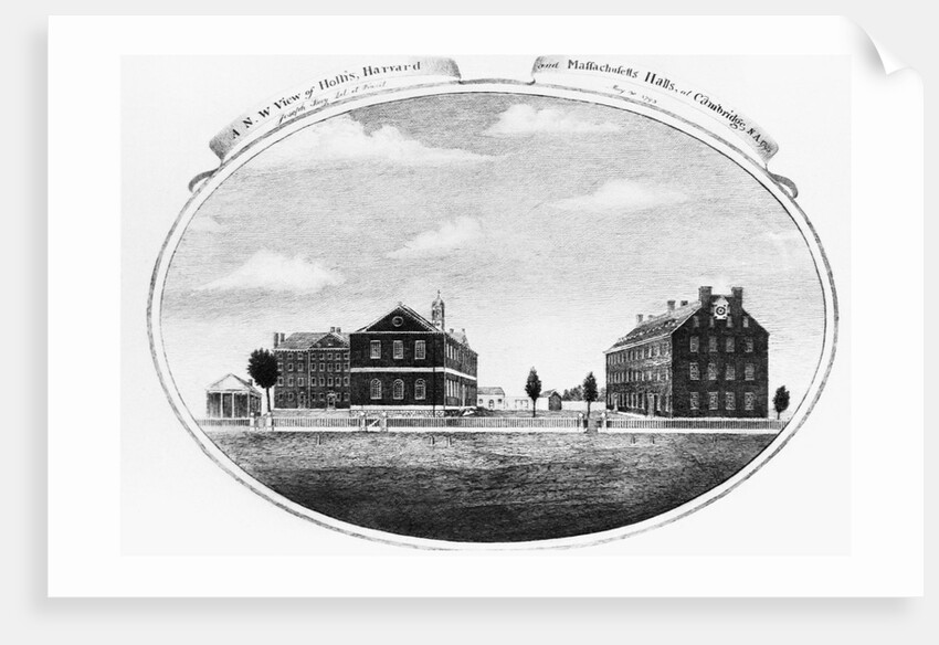 Harvard Yard in 1795 by Anonymous