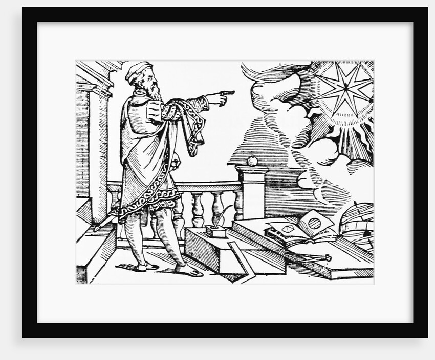 Princely astronomer. Woodcut (BPA #193, pg.18) by Anonymous