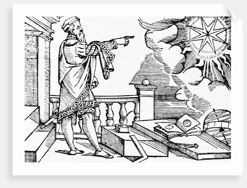 Princely astronomer. Woodcut (BPA #193, pg.18) by Anonymous