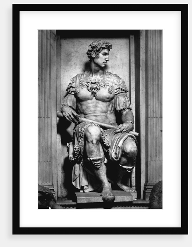 Detail of Giuliano de' Medici from the Tomb of Giuliano de' Medici by Michelangelo Buonarroti