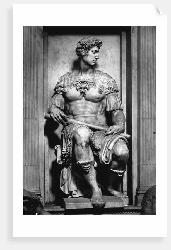 Detail of Giuliano de' Medici from the Tomb of Giuliano de' Medici by Michelangelo Buonarroti