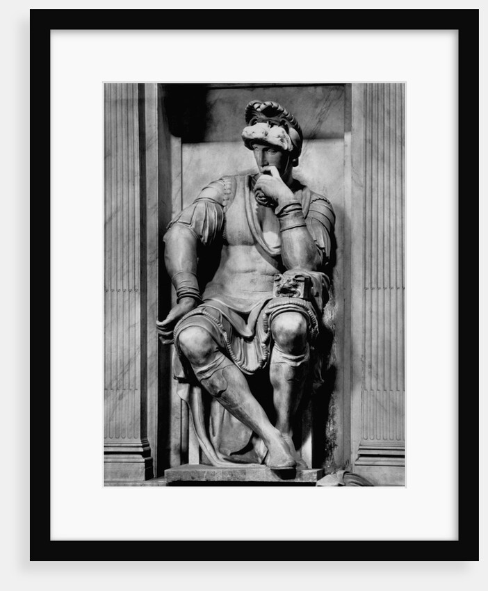 Detail of Lorenzo de' Medici from the Tomb of Lorenzo de' Medici by Michelangelo Buonarroti