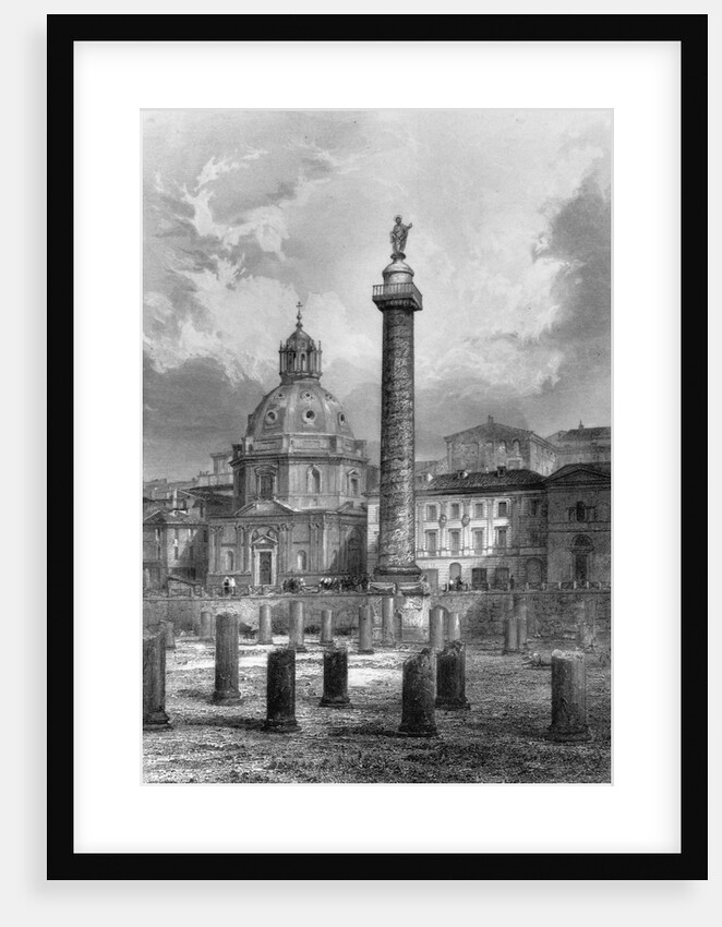 Trajan's column. Rome. Undated engraving by Anonymous