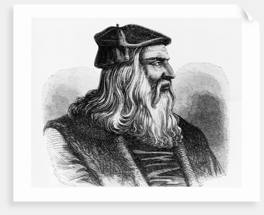 Etching of Leonardo da Vinci by Anonymous
