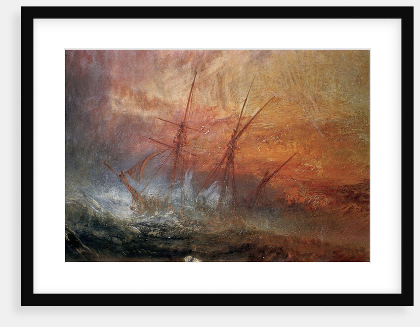 Detail of Sailing Ship from The Slave Ship by Joseph Mallord William Turner