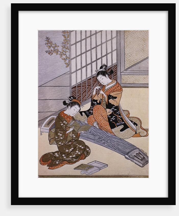 Playing the Koto by Suzuki Harunobu