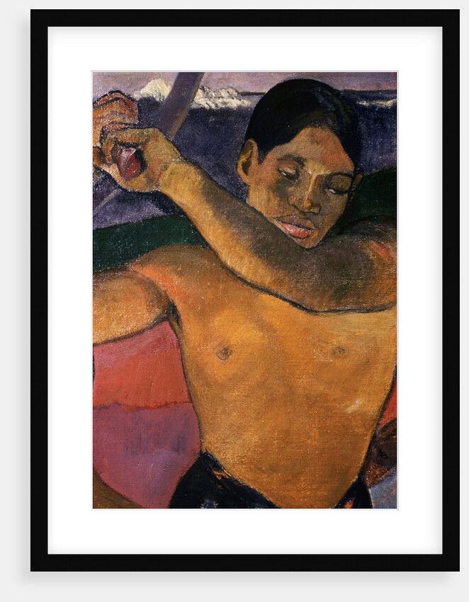 Detail of Tahitian Man from Man with an Axe by Paul Gauguin