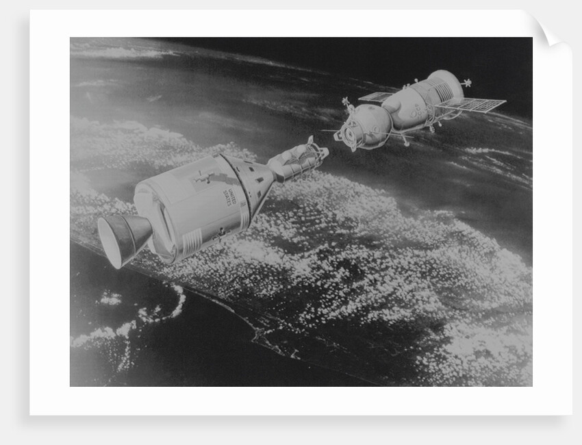 Space Craft Docking Drawing by Anonymous