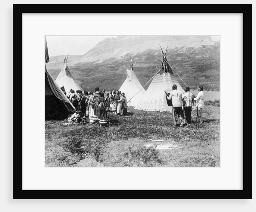 Native Americans Dance Amongst Teepees by Anonymous