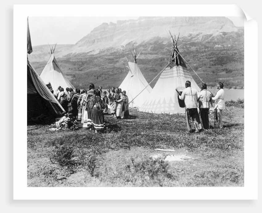 Native Americans Dance Amongst Teepees by Anonymous