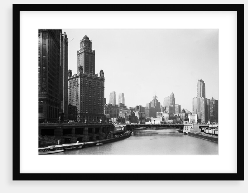 Chicago Skyline and River by Anonymous