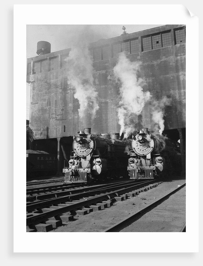 Locomotives Taking on Coal in Coal Docks in Philadelphia by Anonymous