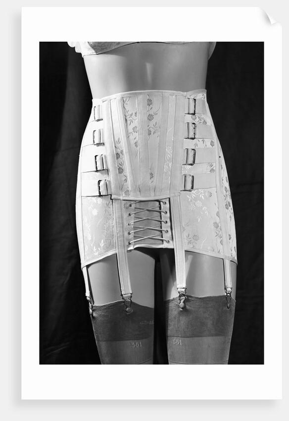 Girdle With Garters Displayed on Mannequin by Anonymous