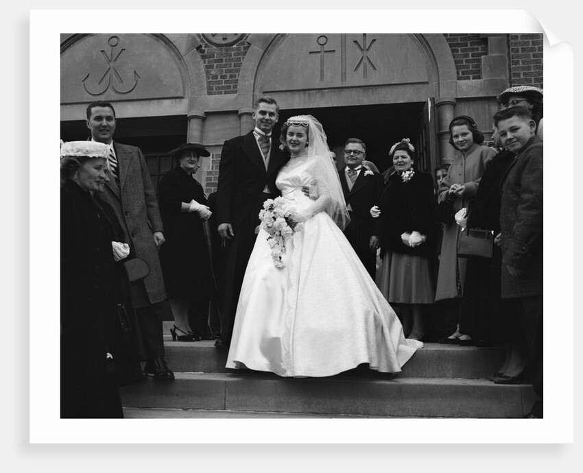 Bride And Groom Leaving Church by Anonymous