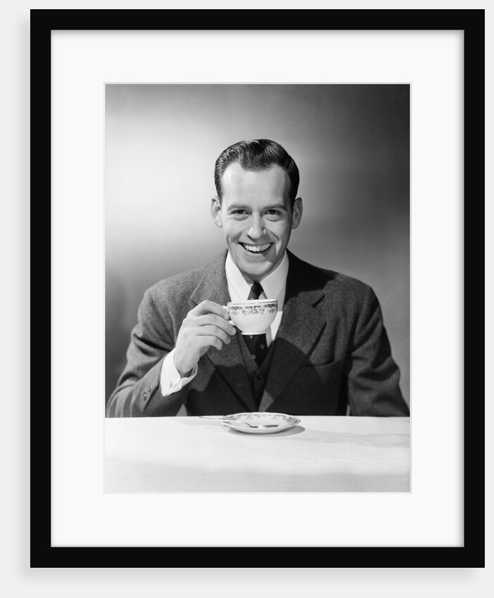 Man Drinking Tea by Anonymous