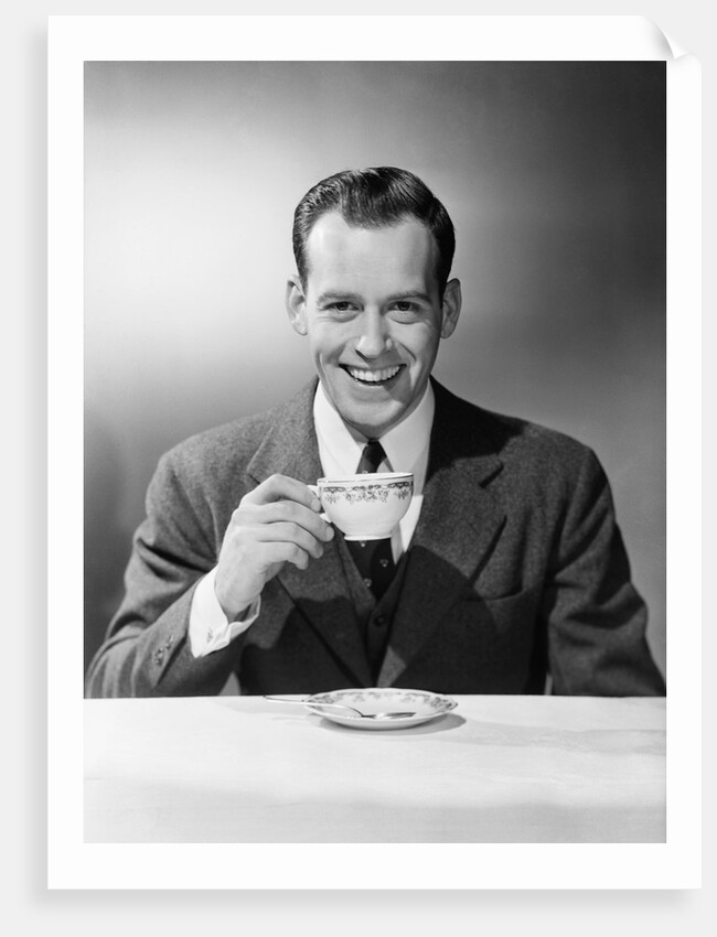 Man Drinking Tea by Anonymous