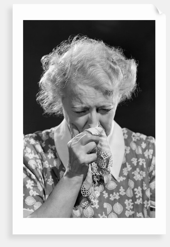 Old Woman Crying by Anonymous