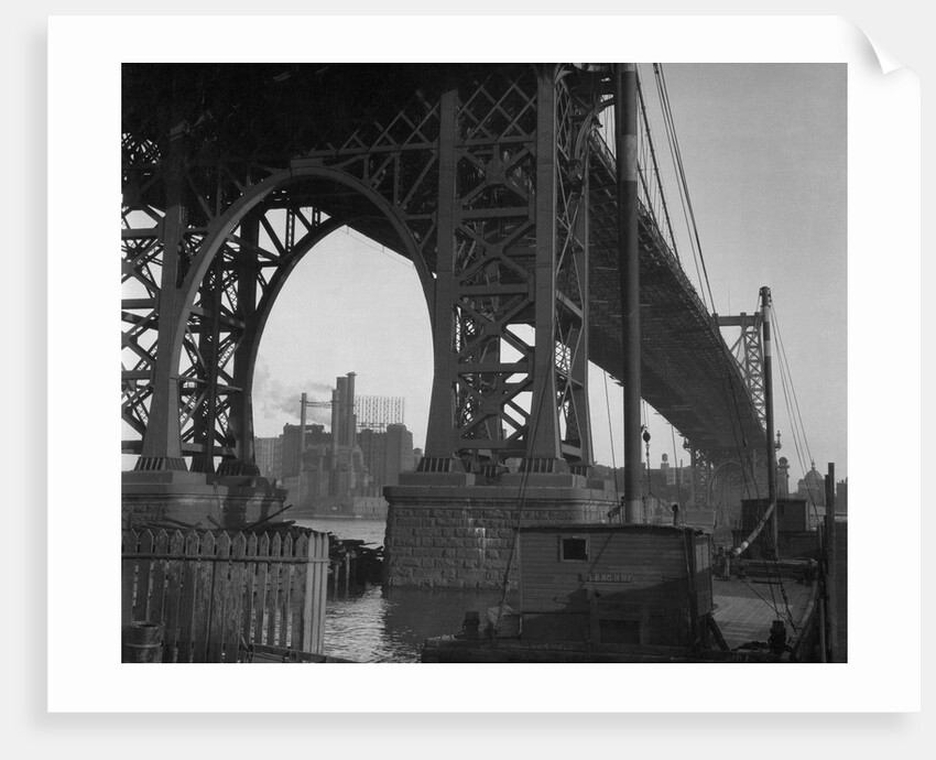Williamsburg Bridge Spanning East River by Anonymous