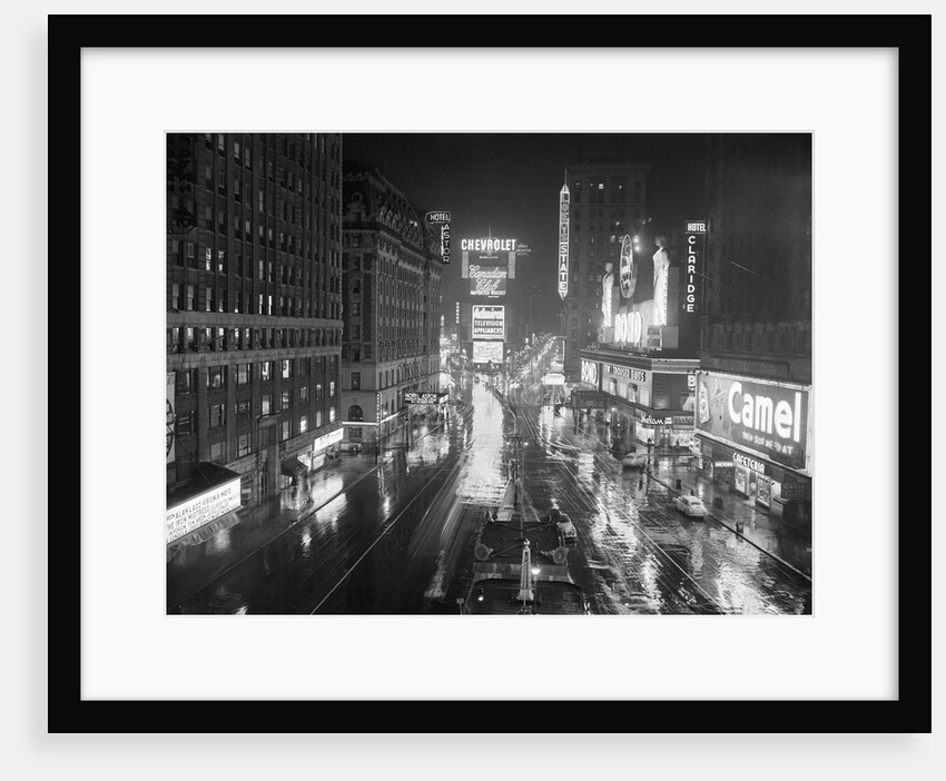 Rainy Night in Times Square by Anonymous