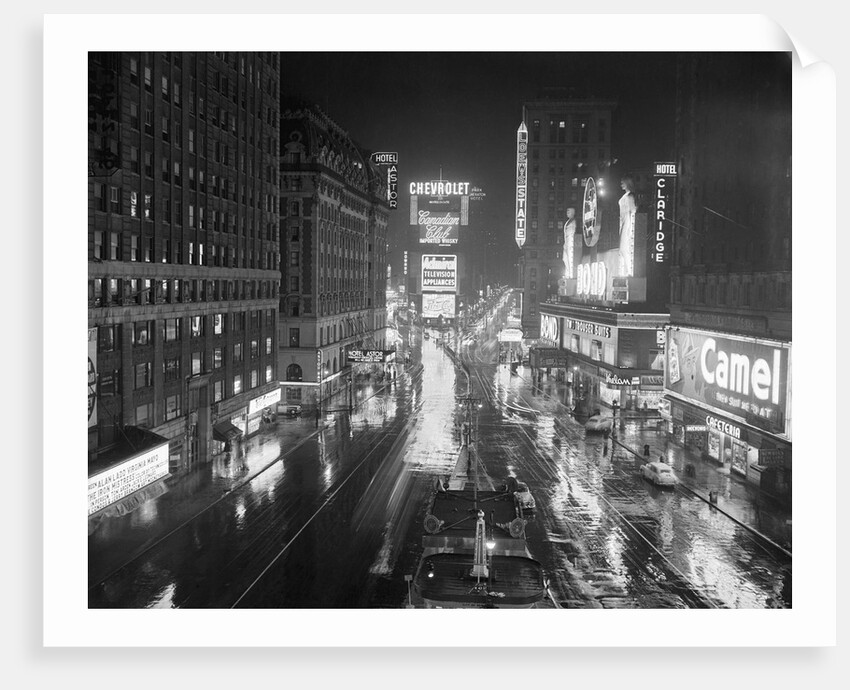 Rainy Night in Times Square by Anonymous