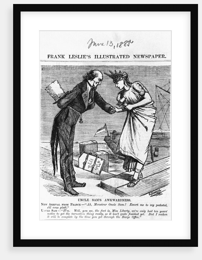 Uncle Sam's Awkwardness Political Cartoon by Anonymous