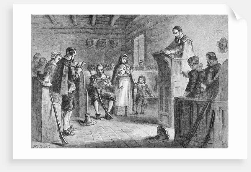 Public Worship At Plymouth by Anonymous