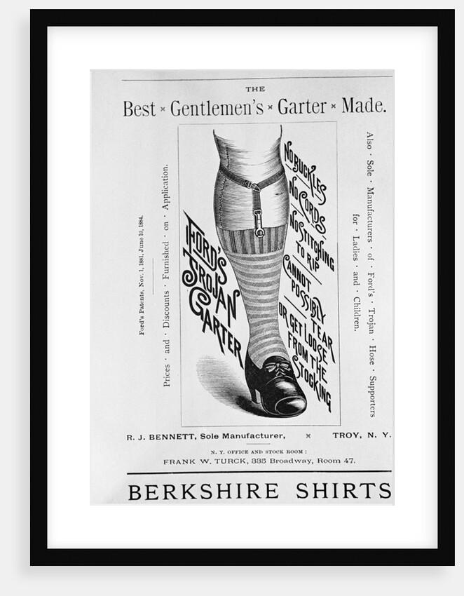 Gentlemen'S Garter Advertisement by Anonymous