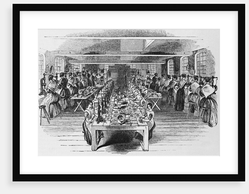 Buttons Factory, Woodcut, 19Th Century by Anonymous