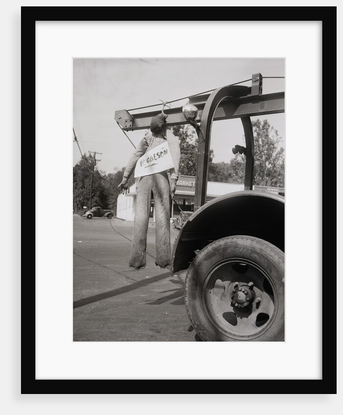 Effigy To Paul Robeson Hanging On Truck by Anonymous