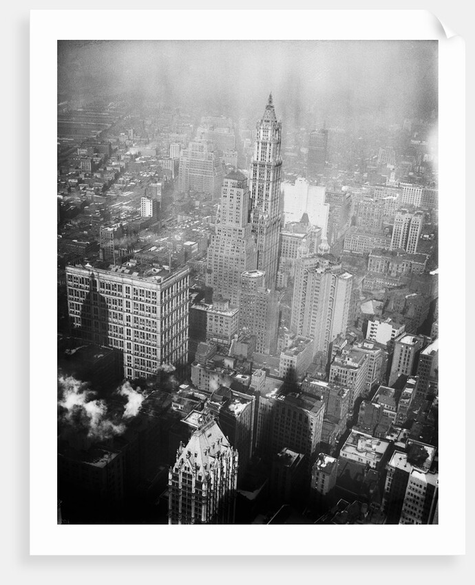 Aerial View of the Woolworth Building in Manhattan by Anonymous