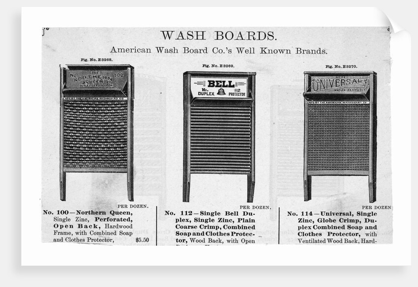 Washboard; Engraving by Anonymous