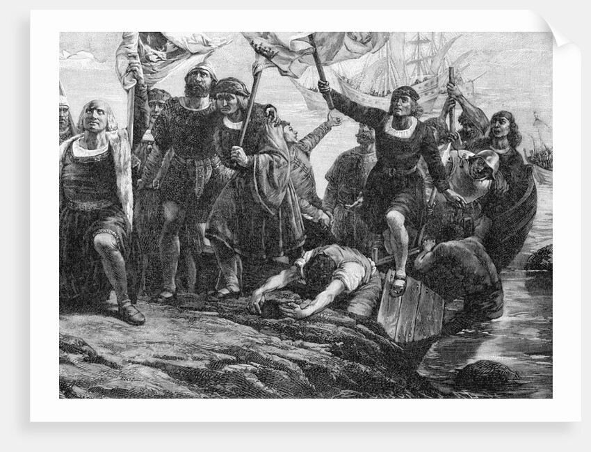 Columbus Landing In America by Anonymous