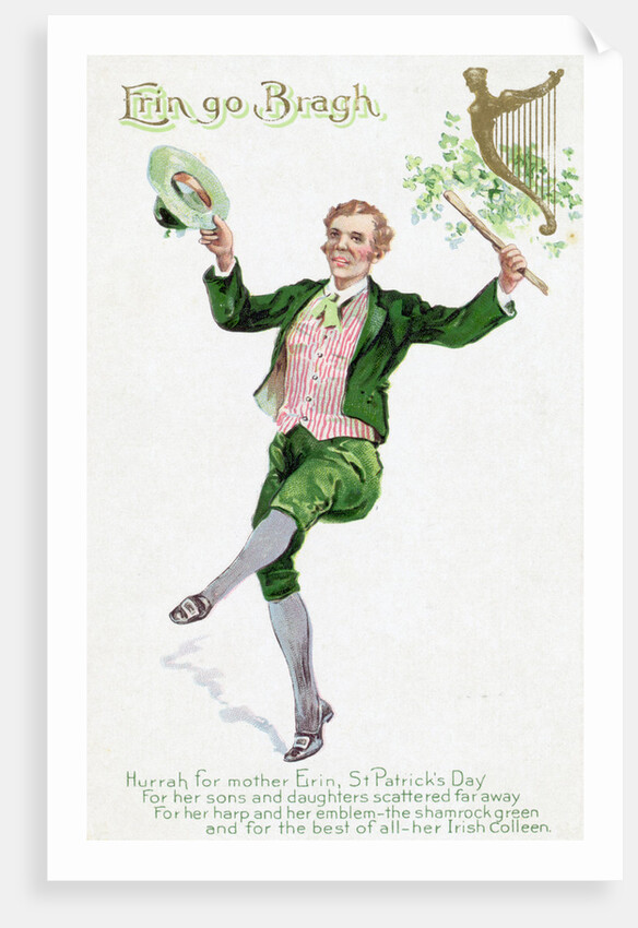 Engraving of St. Patrick's Day Leprechaun by Anonymous