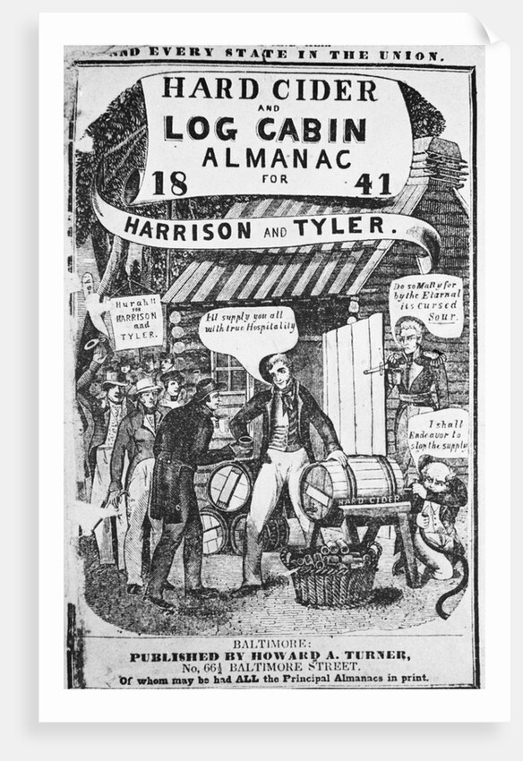 Almanac Cover Depicting Harrison and Tyler by Anonymous