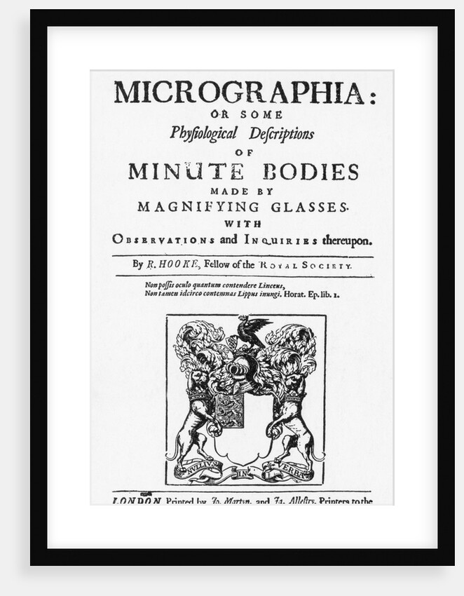 Title Page from Micrographia by Robert Hooke