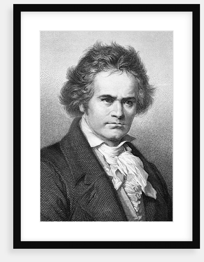 Ludwig Von Beethoven Steel Engraving by Anonymous