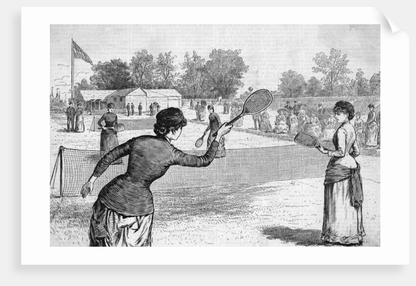 Ladies Lawn Tennis Tourney; Illustration by Anonymous