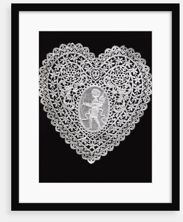 Lace Heart Doily by Anonymous