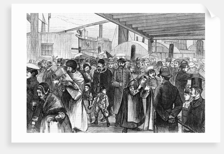 Drawing;Immigrants Landing/Castle Garden by Anonymous