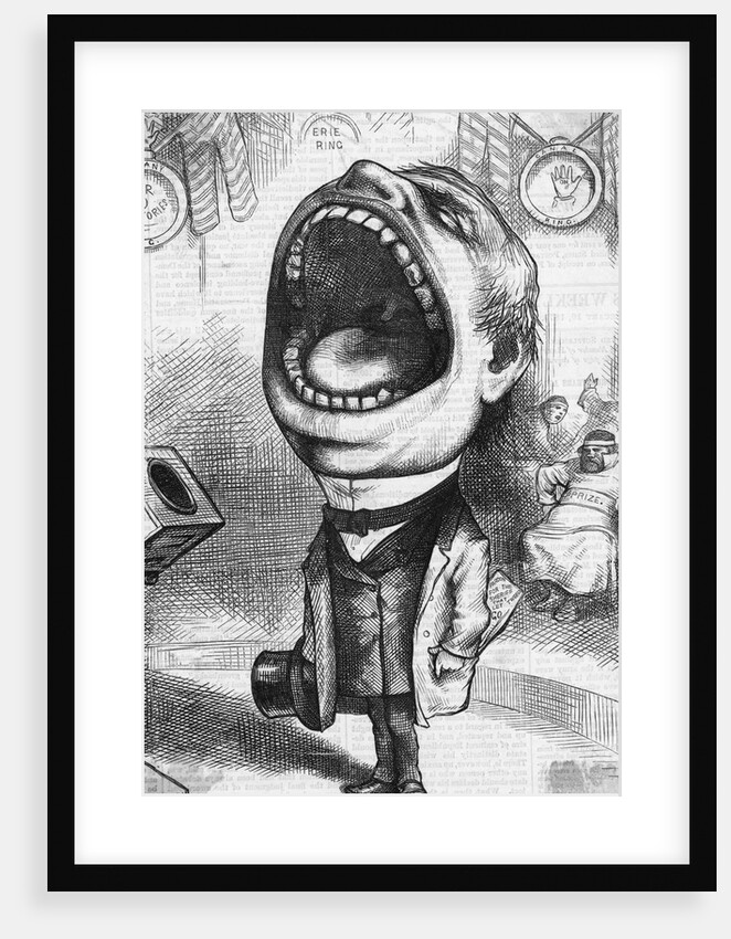 Mouthpiece Cartoon; Woodcut by Anonymous
