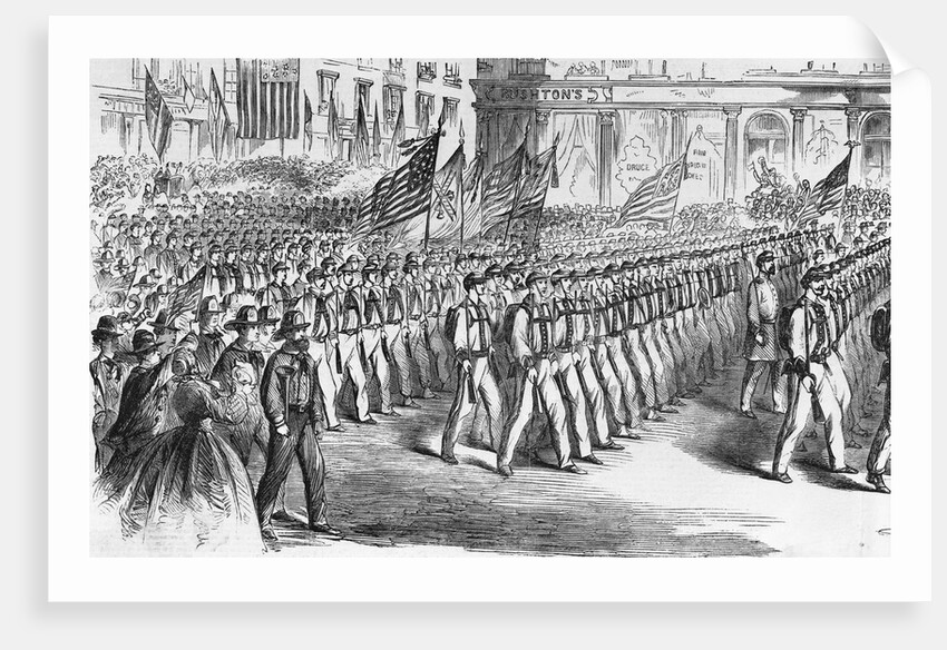Troops Leaving New York;Civil War;Illust by Anonymous