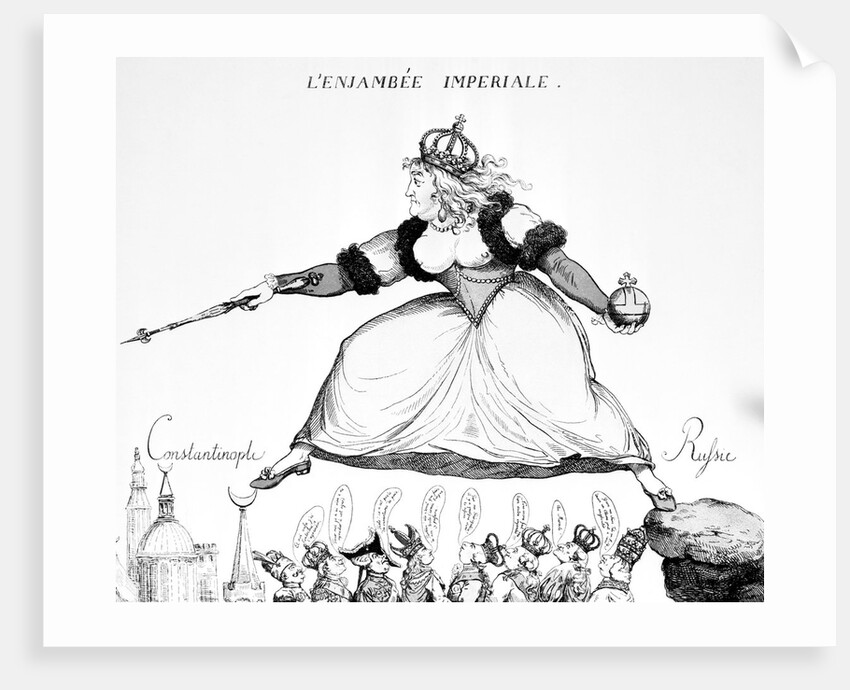 Political Cartoon Depicting Catherine II by Anonymous