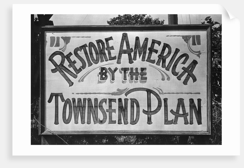 Billboard Advertising Townsend Plan by Anonymous