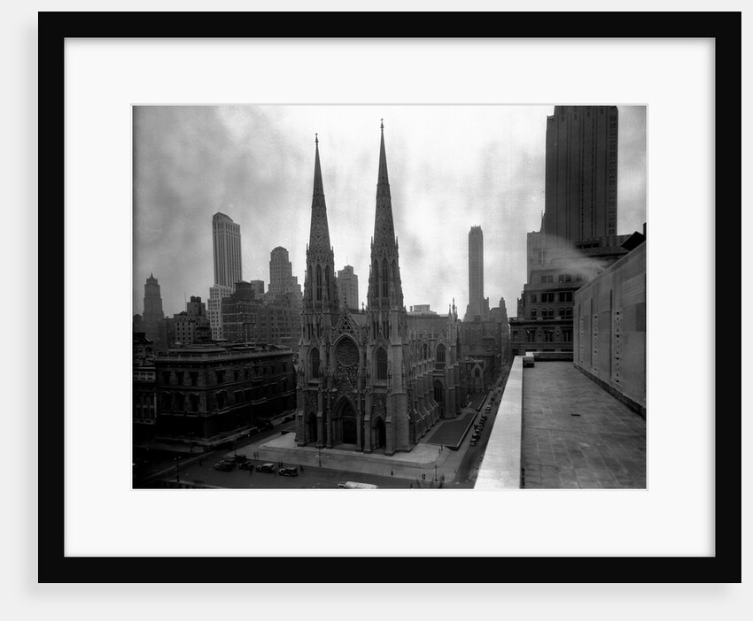 St. Patrick's Cathedral, Rooftop View by Anonymous