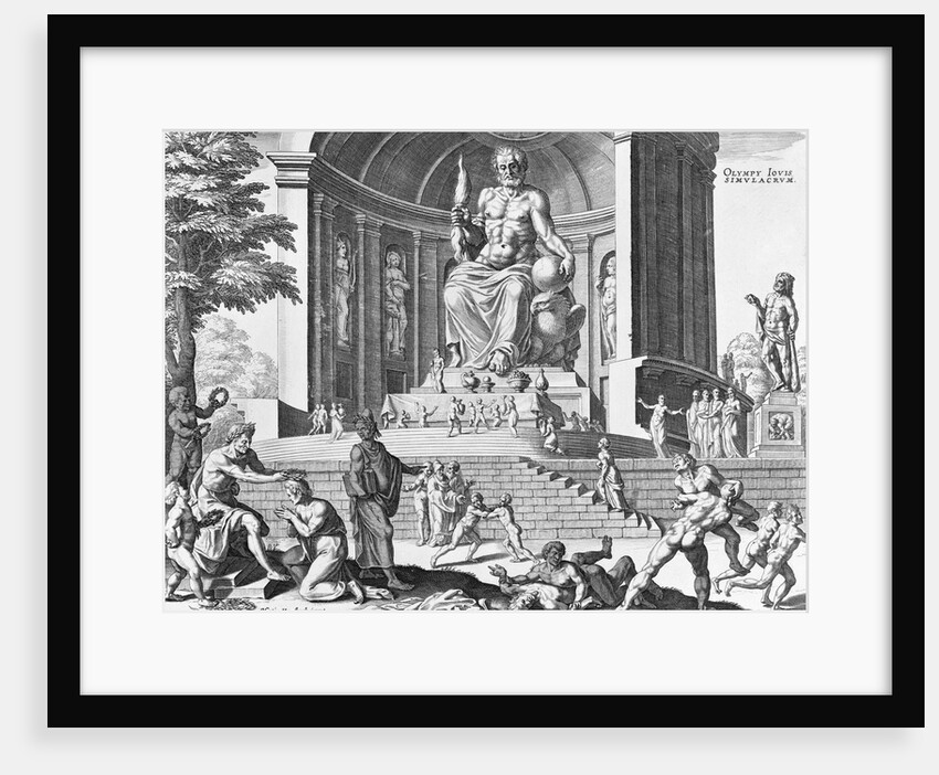 Print of the Statue Of Zeus; Wonder Of The World by Anonymous
